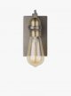 Bistro Bulb Wall Light, Antique Brass