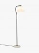 Marble Pleat Floor Lamp, Matt Black