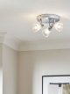 3 Spotlight Bathroom Ceiling Plate