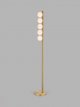 Modern Chandelier Floor Lamp, Matte Warm Brass